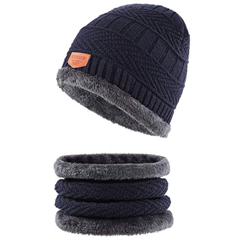Dobor Beanie for Men,Hats for Men,Mens Beanie,Winter Hats for Men,Mens Winter Hat,Mens Beanies for Winter,Mens Hats,Black Beanie Hats for Men,Mens Knitted Hat (3-Dark Blue)