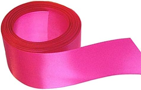Hot Pink Satin Ribbon 50mm Wide 3 Meters for Gifts Wrap, Party, Sew, Events, Decorations, Dress, Bows, Crafts, Cars, Floral