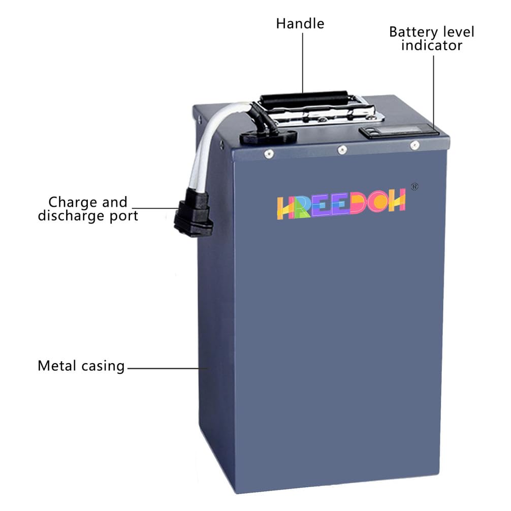 Batterie Moto 48 V 15 Ah 20 Ah 30 Ah 40 Ah 45 Ah 55 Ah 60 Ah Lithium Fer Phosphate avec Chargeur