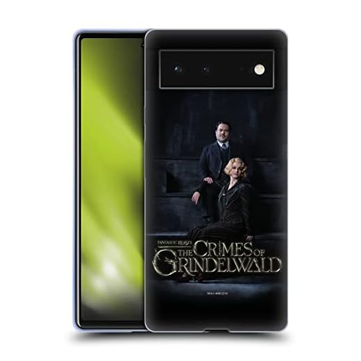 Head Case Designs Officiellt Licensierade Fantastic Beasts The Crimes Of Grindelwald Jacob Och Queenie Karaktär konst Mjuk Gel Fodral Kompatibelt med Google Pixel 6