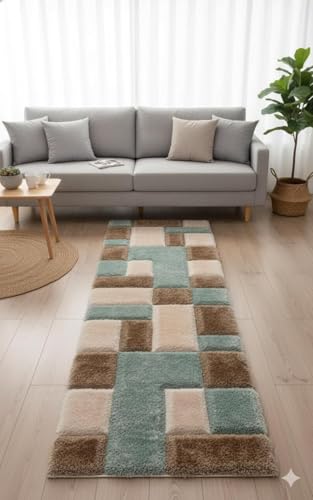 Image of SAGON Anti-Skid Shaggy Carpet Rug for Home | Ultra-Soft Plush Floor Mat for Living Room & Bedroom | Non-Slip, High-Density, Cozy Luxury Decor| 2 x 6 Feet Mouse - B