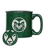 Rico Industries NCAA Colorado State Rams Speckle 12oz Laser Engraved Campfire Mug