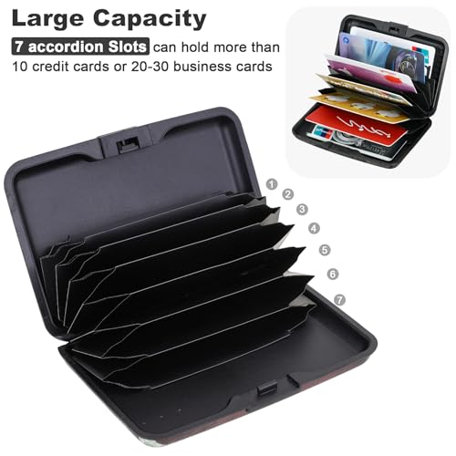 Image of Elfish Mini RFID Aluminum Wallet Credit Cards Holder Metal ID Case for Men Women (color conch)