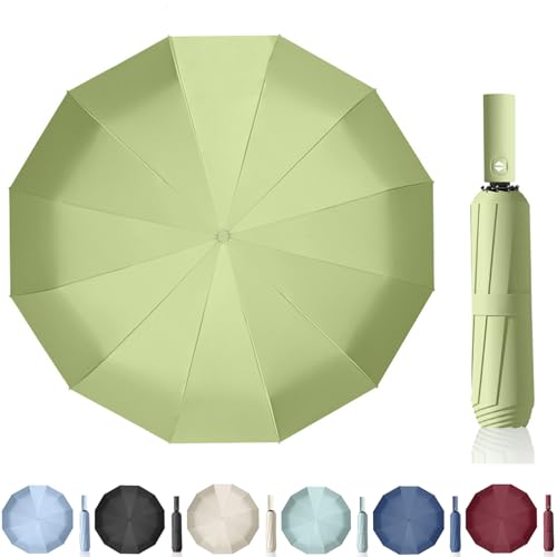 Parapluie Coupe-Vent Solide Grand Modèle Pliant : Protection Solaire UV SPF 50 Intégrée