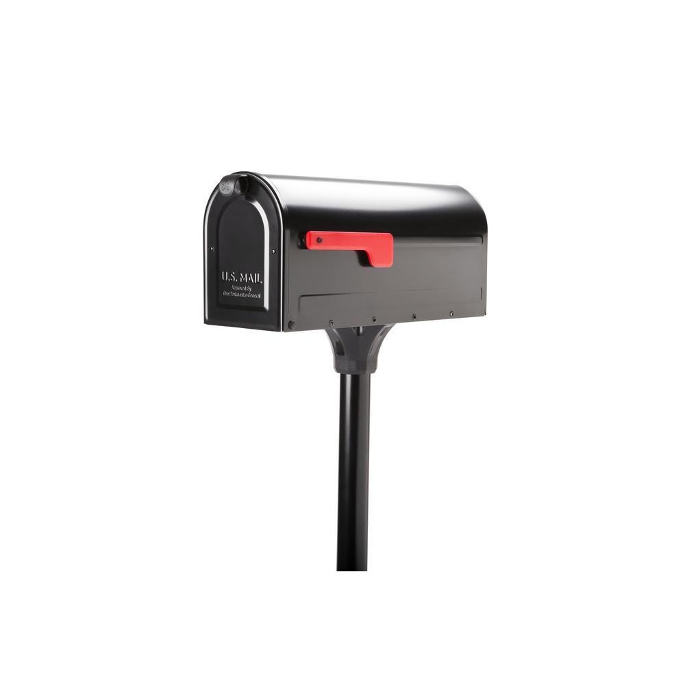 Architectural Mailboxes 7680B-10 MB1 Mount Mailbox and In-Ground Post Kit, Medium, Bl