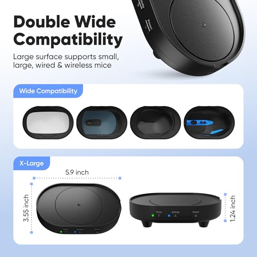 Image of Undetectable Mouse Mover Jiggler, Adjustable Activity, Optional Shut-Off Timer, Random Movement Engine, No Software, Quiet & Undetectable Operation, USA Company (Single Disc)