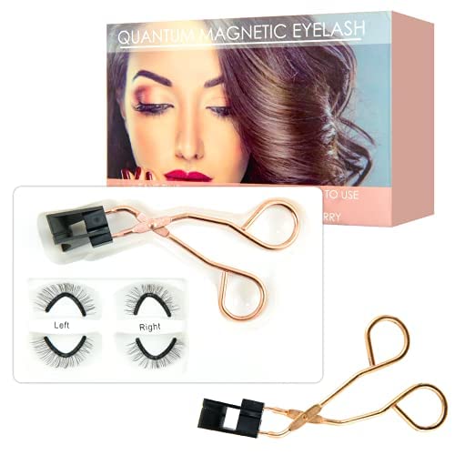 Richsky Magnetic Eyelashes without Eyeliner Kit,Magnetic Eyelashes Applicator Tool Kit,Glue-free Magnetic Eyelash Clip &Eyelashes Set,Reusable Dual Magnetic Eyelashes.