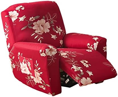 HAOYONG Recliner Slipcovers Stretch Lazyboy Recliner Cover 4 Pieces Covers for Recliners 1 Seat Recliner Couch Covers with Side Pocket Furniture Protector for Livingroom