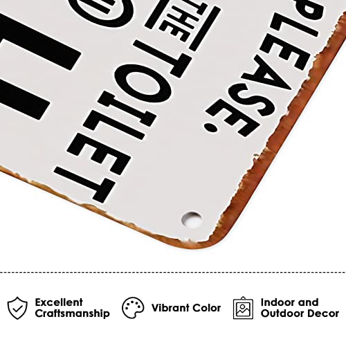 Metal Tin Sign Vintage Please Flush The Toilet And Wash Your Hands For Home, Bathroom, Toilet, Garden, Hotel, Wall Decor 12X8 Inches #TOP3