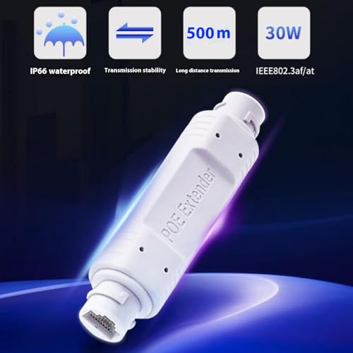 Extensor PoE Vikye Outdoor, 1 Puerto 10 / 100 / 1000M IEEE802.3af / at para Sistemas de Seguridad y Cámaras IP miniatura 3