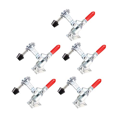 sourcing map 5 Pcs Hand Tool Vertical Toggle Clamp Quick Release Clamp 220 Lbs/100kg Holding Capacity