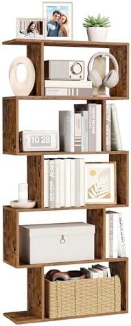 VASAGLE Bookcase, 5-Tier Bookshelf, Display Shelf and Room Divide...