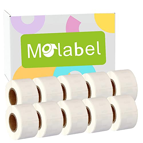 Molabel 99010 10-Pack(28 x 89 mm) Compatible with Dymo Labelwriter 4XL 450 400 330 320 310 SLP120 200 220 240 400 450 Cover