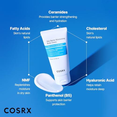 COSRX Ceramide Body Cream 80ml, Skin Barrier Support for Dry Skin | Ceramide & Hyaluronic Acid for Extremely Dry Skin, Unscented, Non-Greasy, Korean Skin Care - image 4