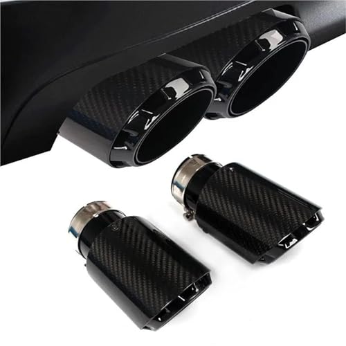 Tuyau d'échappement carbone véritable noir isolant pour Toyota - 2