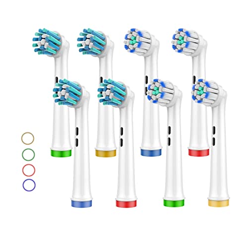 Voguish Têtes de brosse compatibles avec la brosse à dents électrique Oral B, 8 têtes de brosse à dents Précision pour Oral B Braun Crossaction,Sensitive,Whitening, Floss Action