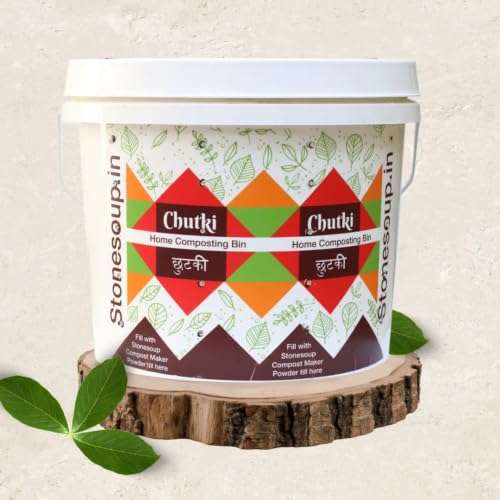 Image of Stonesoup Chutki Compost Bin 15L - Pack of 1 | Kitchen Food Waste Composter for Home | Aerobic Composting Kit | No Smell & No Mixing