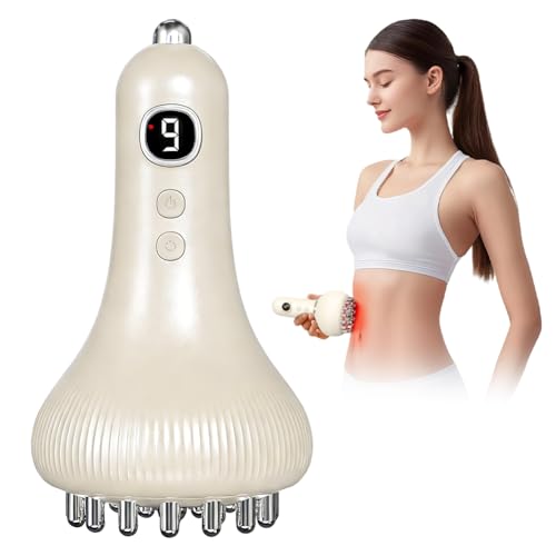 Masajeador eléctrico de drenaje linfático de 9 velocidades inalámbrico y portátil para anticelulitis, modelado corporal y relajación fascial, ideal para abdomen, brazos, piernas