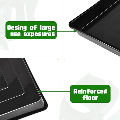 Rainmae 9 Stück Blumentopf Untersetzer Blumen-Untersetzer Eckig 20cm 25cm 30cm DREI Größen für Pflanzkübel Pflanzenuntersetzer quadratisch aus Kunststoff Pflanzen Untertopf