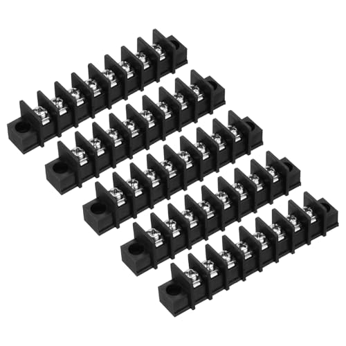 Bornes à vis 8 circuits isolées 300V pour une connexion stable sur rail DIN