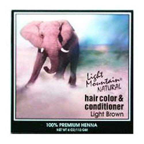 Light Mountain Henna, Light Brown 4 Oz ( MultiPack