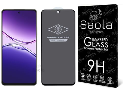 Image of Saola Ultra Privacy Tempered Glass For Oppo A5 Pro 5G (PACK OF 1) with Free Installation Kit. Full screen Coverage. Free Replacement If Received Damaged - 6.67 inch