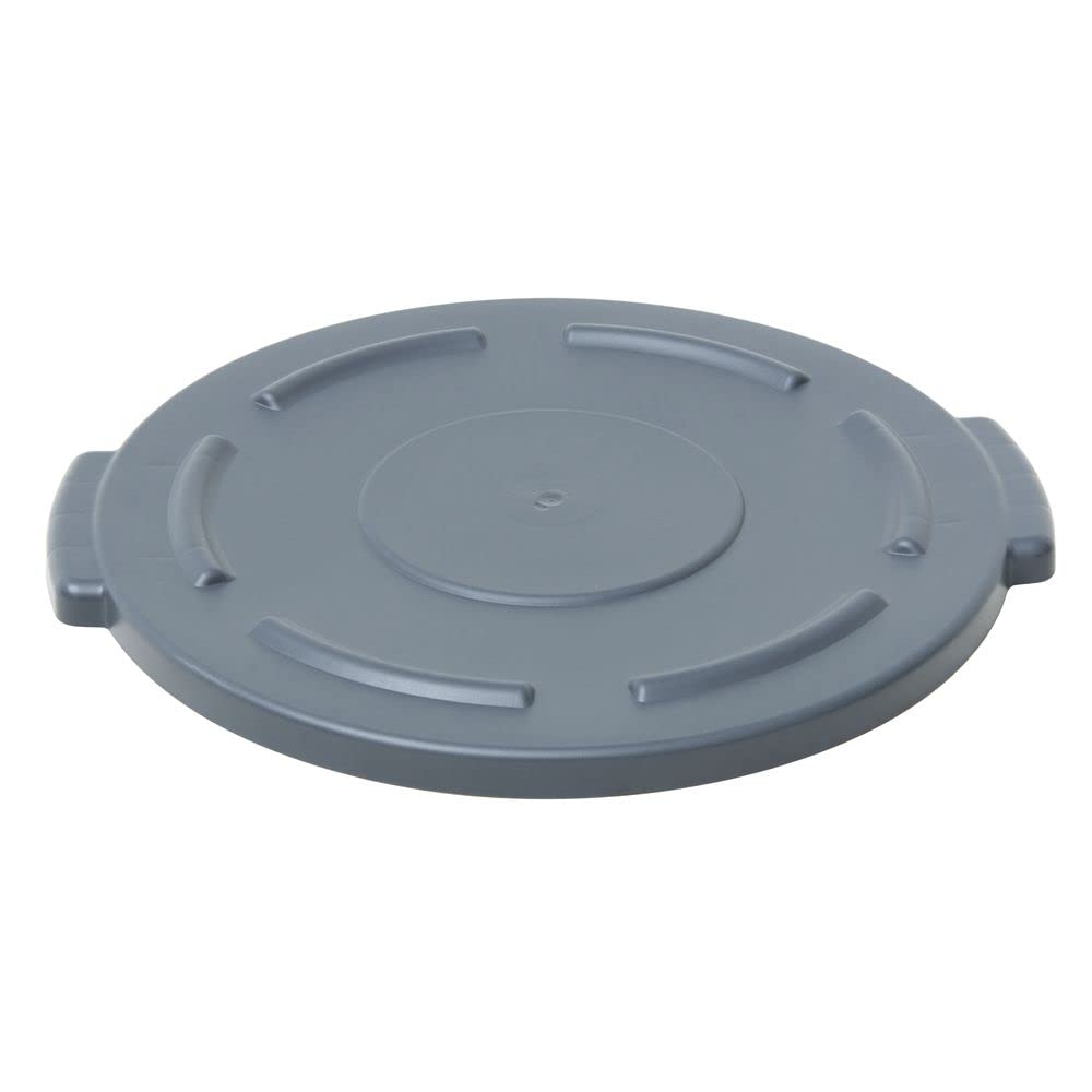 Grey Plastic Flat Lid for 10 gal Trash Receptacles - 15 3/5"Dia x 1"H by HUBERT – 15 3/5"Dia x 1"H, Plastic, Grey, Model GL100203