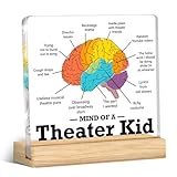Musical Theater Kid Gifts Desk Decor Theatre Performer Lover Gifts Mind of a Theater Kid Acrylic Desk Plaque Sign for Home Office Decoration