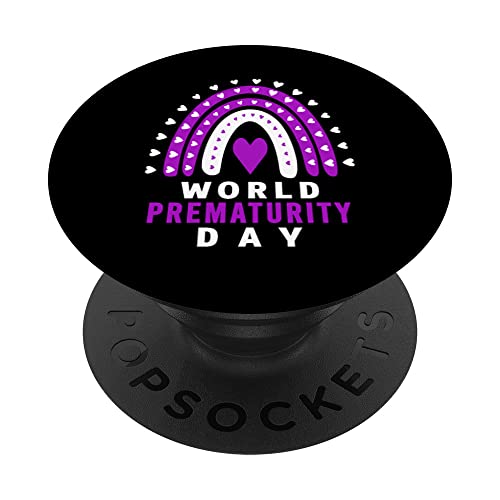World Prematurity Day Shirt - World Prematurity Day PopSockets Swappable PopGrip, Black
