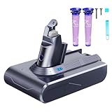 ダイソン v6 バッテリー 交換用 dc62 dc61 hh08 SV07など V6 シリーズ全対応 FLYLINKTECH 掃除機用バッテリー 4600mAh 大容量 フィルター付き PSE認証 一年保証