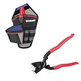 WORKPRO Drill Holster with Quick-Release Buckle, Heavy Duty 1680D Oxford Fabric, Velcro Design & WORKPRO 8 Inch Nail Puller Pliers, High Leverage End Cutting Pliers with Gripping Jaws, Durable CR-V