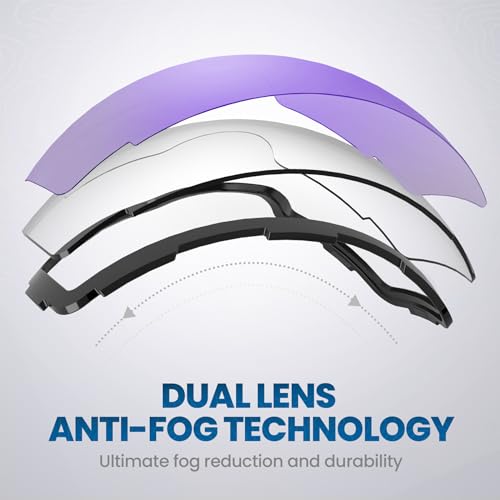 Image of OutdoorMaster Ski Goggles PRO - Frameless, Interchangeable Lens 100% UV400 Protection Snow Goggles for Men & Women (Polarized Violet VLT40%)