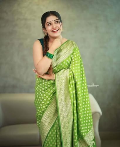 Image of C J Enterprise Women's Banarasi Saree Pure Kanjivaram Style Silk Saree With Blouse Piece for Wedding (Shiv-1)