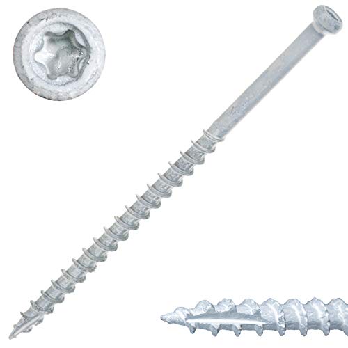 #8 x 3 Tornillos SaberDrive White Trim 1 LB, Aproximadamente 92 piezas, Tornillos para madera duraderos, rosca serrada para fijación segura miniatura 3