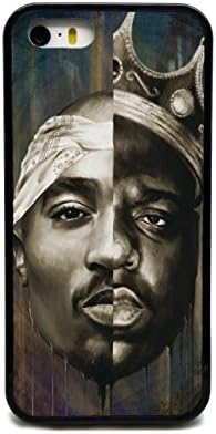 BIGGIE & TUPAC FACE RAP HIP HOP ~ Personalized Custom Beauty Diy Smooth Surface Durable Tpu Rubber Silicone Case Cover Skin Unique iphone 6 Plus Case ~ (iPhone 6 plus, 5.5" Case)