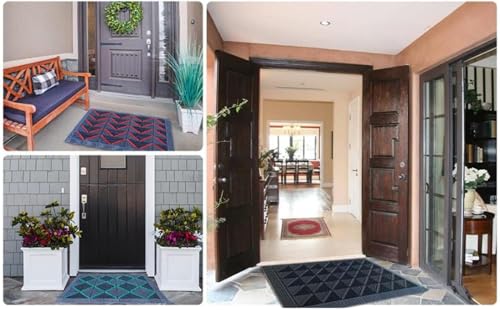 Tappetino sanitizzante antiscivolo per porta, tappetino di benvenuto per ingresso, resistente, resistente al fango (75 x 120 cm / 30x47in), ideale per uso domestico e ufficio