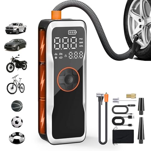 Tire Inflator Portable Air Compressor,150PSI with Auto Shut-Off Air Inflator, With Tire Pressure...