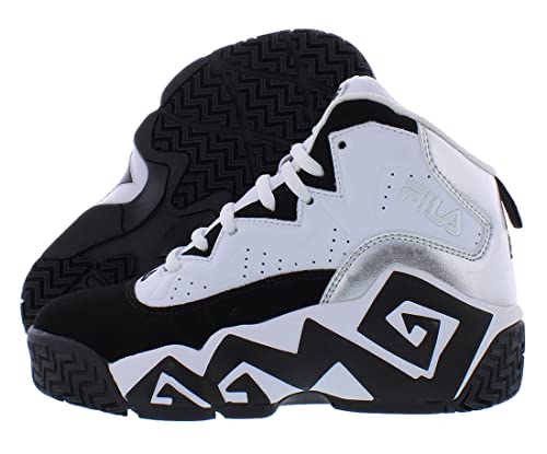 Fila Little Kid/Big Kid Rock Runner Running,Black/Metallic Silver Turkish Sea,7 M US Big Kid