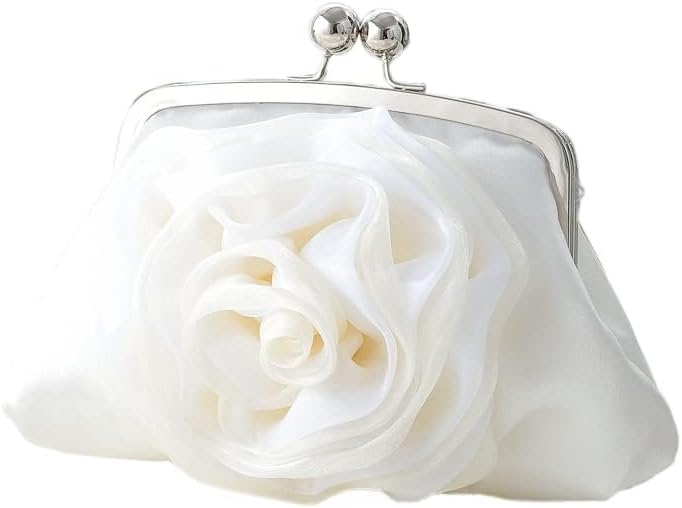 Women Floral Clutch Purses Wedding Flower Evening Handbag with Detachable Chain Strap Party Prom Bags - Image 4