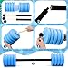 Soulchen Long Aquatic Exercise Dumbbells Foam Water Weights Dumbbell Aquatic Pool Barbells with High Density EVA Foam for Swim Water Aerobics Workouts Loss(Blue,29.13 Inch)