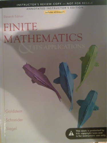 Finite Mathematics and Its Applications (Annota... 0321878329 Book Cover