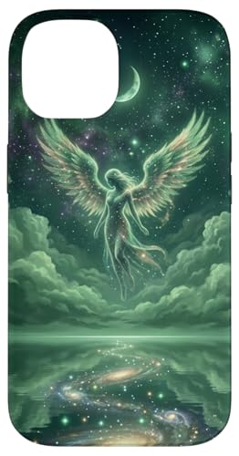 Angel Winged Goddess Cosmic Green �X�}�z�P�[�X iPhone 14 �p