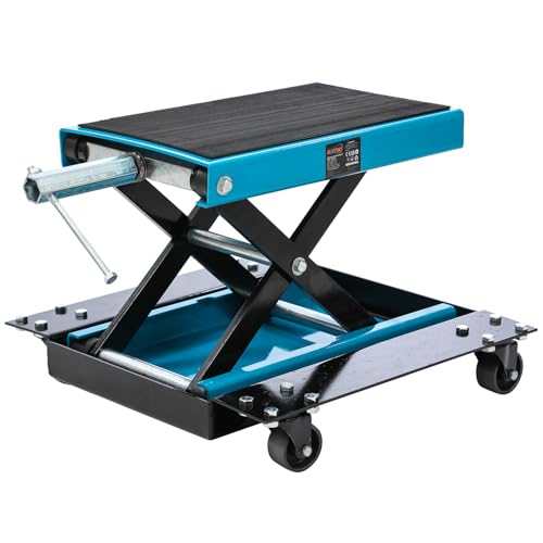 KATSU Tools Motorcycle Lift Jack with Dolly 500kg Dirt Bike Lifting Stand