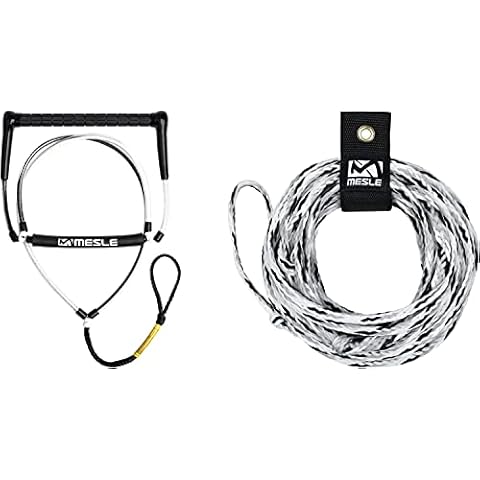 MESLE Wasserski-Leine Easy Up 75', mit Starthilfe-Dreieck zum Monofahren, einfacher Slalom Wasserski-Start, Länge 18,3-23 m, schwimmend, Gummi-Hantel Cover