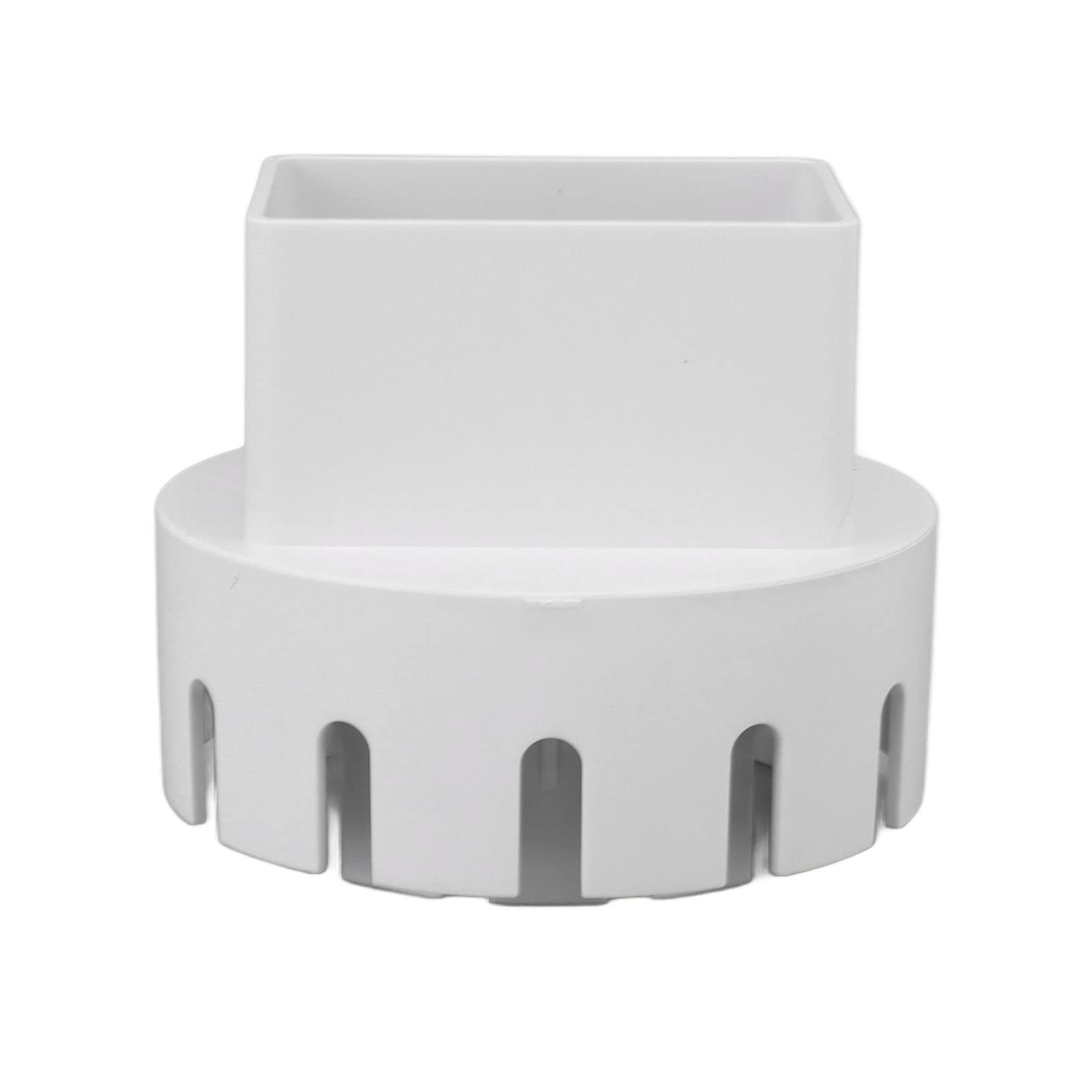 Plastic Downspout Adapter Drain Adapter Replacement Downpipe Converter Connector With Screws For Rain Gutter Downspout (White S 2X3In)