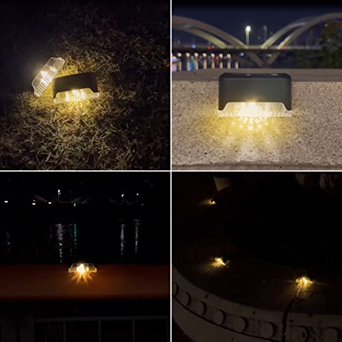 Civikyle 20-Pack LED Outdoor Solar Lights for Deck Fence Step Patio Lighting Waterproof Warm White