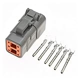 Guangcheng 1-20 Sets DTM 6Pin Auto Waterproof Electrical Connector Plug Sealed Shrink Boot Adapter DTM06-6S/ATM06-6S DTM04-6P/ATM04-6P (Color : Female Set, Package : 20Sets)