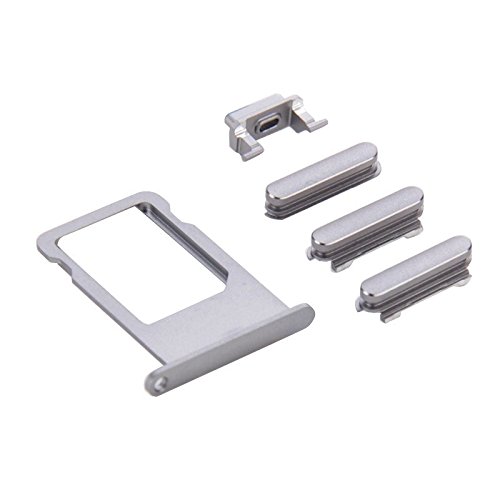  GIGABUE Kit Tasti Composto da Power Volume Mute e Carrello sim per iPhone 6s Bianco