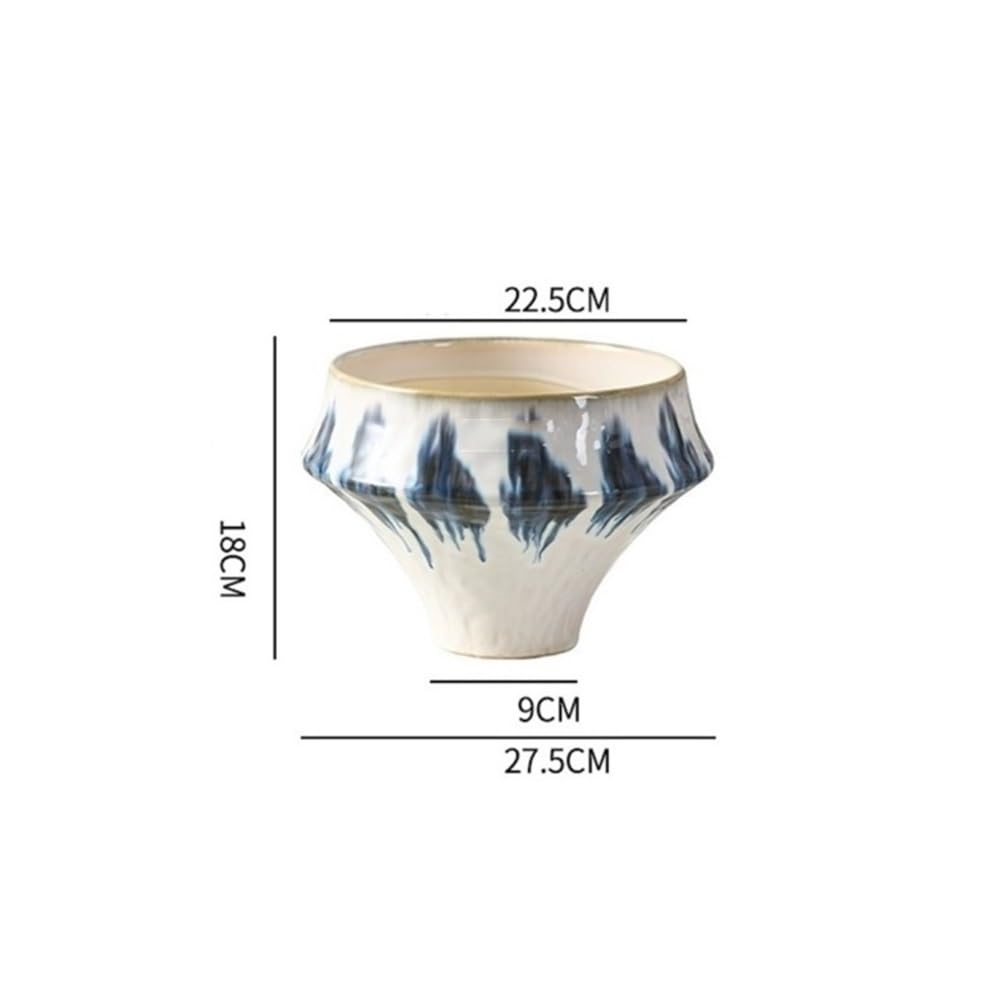 Dekoracyjne donice na rośliny doniczkowe, Doniczki do kwiatów zewnętrznych i wewnętrznych, ceramiczne, z otworem drenażowym, nowoczesne, dekoracyjne, Idealne doniczki dla roślin do użytku wewnątrz i