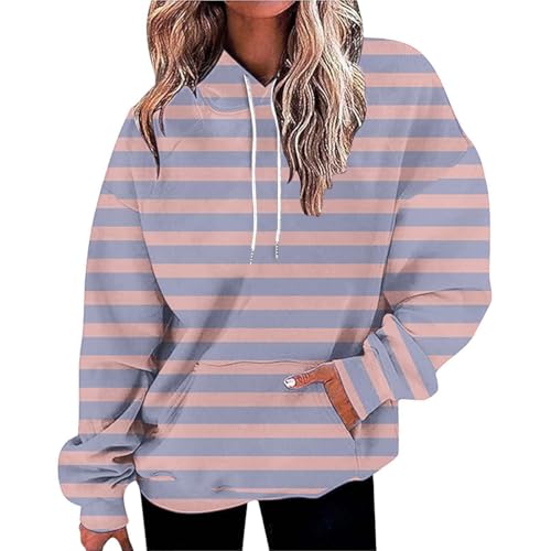 Sweat-shirt long femme marron avec capuche grand taille tendance